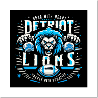 detriot lions Posters and Art